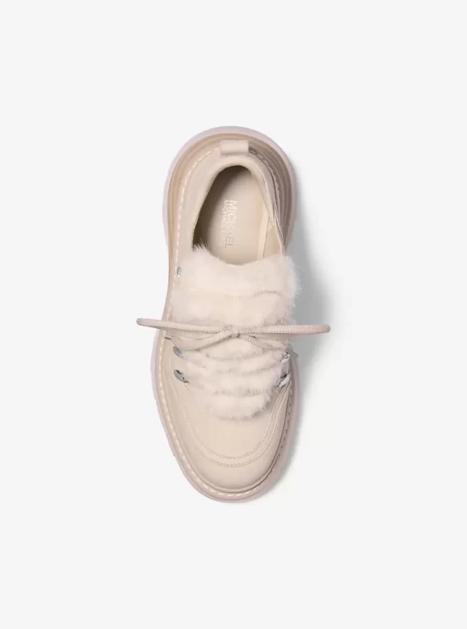 Μπότα Shiloh με πλατφόρμα από nubuck και τεχνητή γούνα