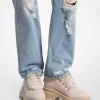 Μπότα Shiloh με πλατφόρμα από nubuck και τεχνητή γούνα
