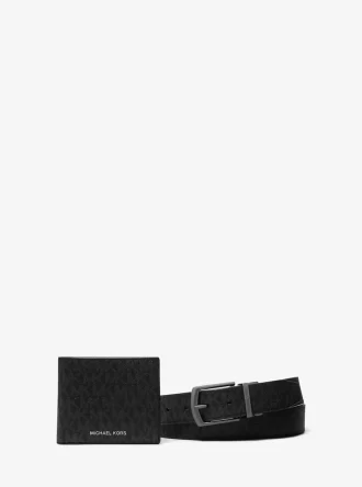 Σετ δώρου με πορτοφόλι και ζώνη με λογότυπο Signature Billfold