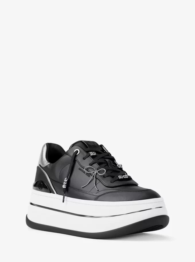 Δερμάτινο sneaker με πλατφόρμα Hayes