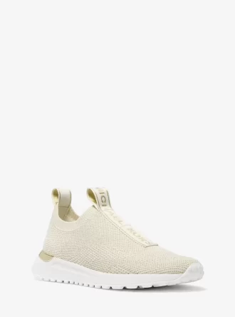 Αθλητικό sneaker με μεταλλικό πλεκτό μπούστο και slip-on