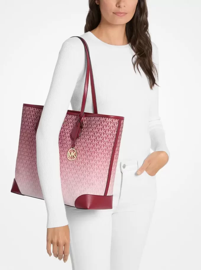 Μεγάλη τσάντα Tote Eva Ombré με λογότυπο και print Μεγάλη τσάντα Tote Eva Ombré με λογότυπο και print