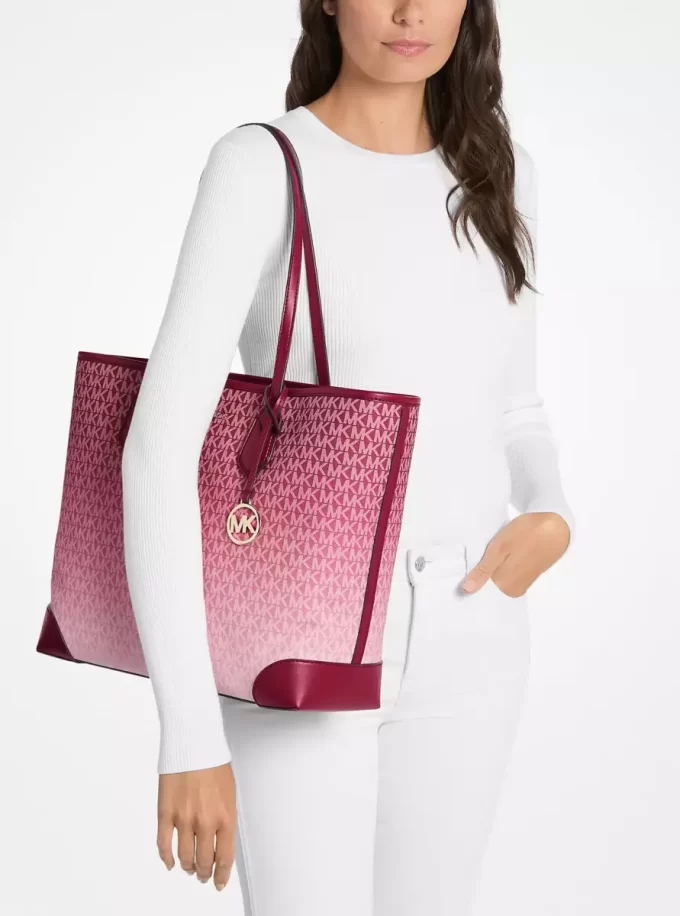 Μεγάλη τσάντα Tote Eva Ombré με λογότυπο και print Μεγάλη τσάντα Tote Eva Ombré με λογότυπο και print