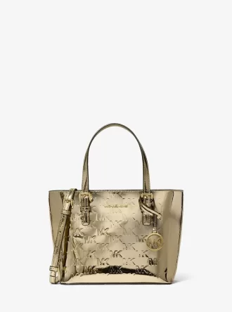 Τσάντα Tote Jet Set Extra-Small με ανάγλυφο μεταλλικό λογότυπο και μετατρέψιμη τσάντα
