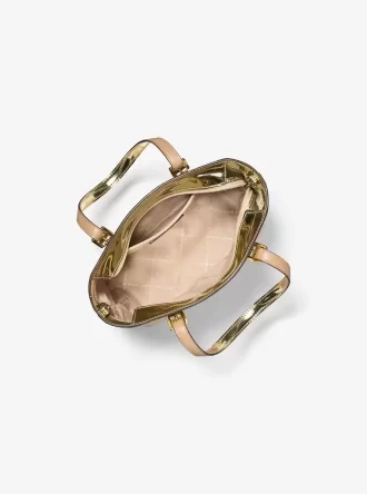 Τσάντα Tote Jet Set Extra-Small με ανάγλυφο μεταλλικό λογότυπο και μετατρέψιμη τσάντα