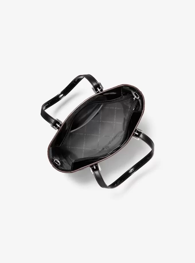 Τσάντα Tote Jet Set Extra-Small με ανάγλυφο λογότυπο ευρεσιτεχνίας και μετατρέψιμη τσάντα Τσάντα Tote Jet Set Extra-Small με ανάγλυφο λογότυπο ευρεσιτεχνίας και μετατρέψιμη τσάντα