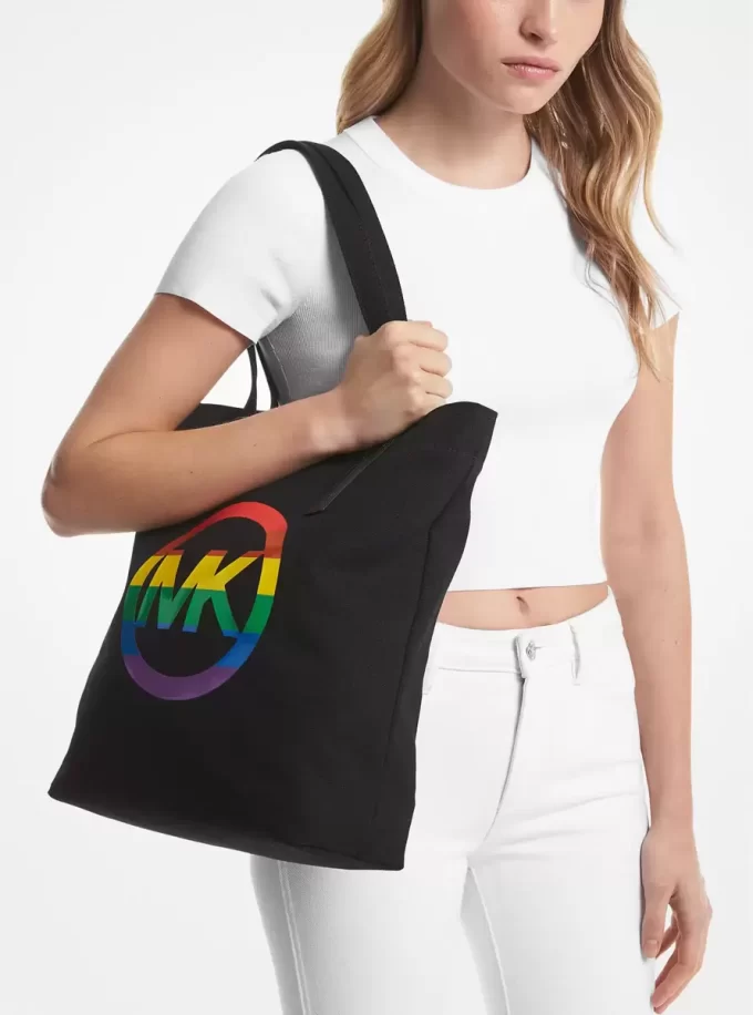 Τσάντα Tote PRIDE από βαμβάκι με λογότυπο Rainbow και λογότυπο
