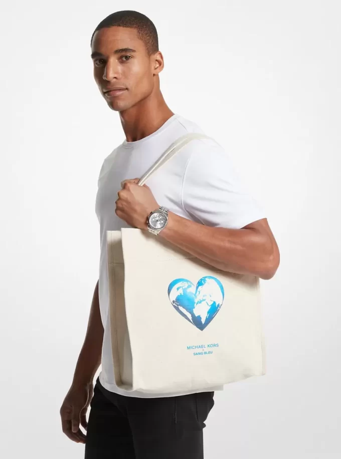 Τσάντα Tote από ανακυκλωμένο βαμβάκι και καμβά Watch Hunger Stop Τσάντα Tote από ανακυκλωμένο βαμβάκι και καμβά Watch Hunger Stop