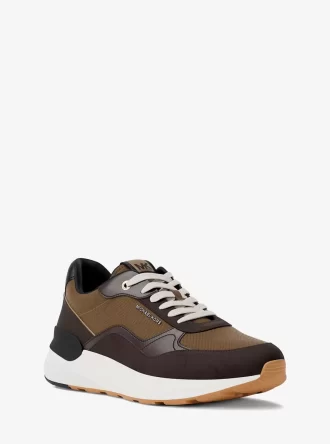 Αθλητικό αθλητικό Trevor από δέρμα και κορδόνι Twill