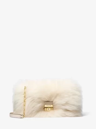 Μεγάλη τσάντα ώμου Tribeca Faux Shearling