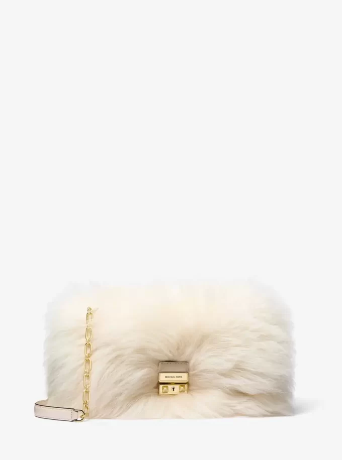 Μεγάλη τσάντα ώμου Tribeca Faux Shearling