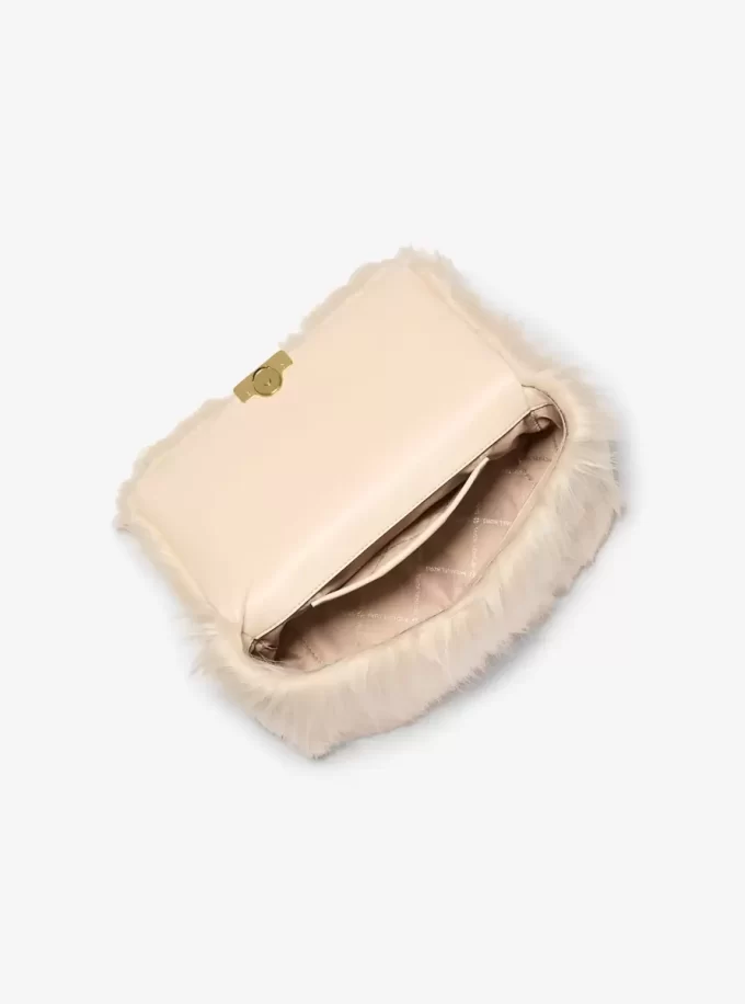 Μεγάλη τσάντα ώμου Tribeca Faux Shearling