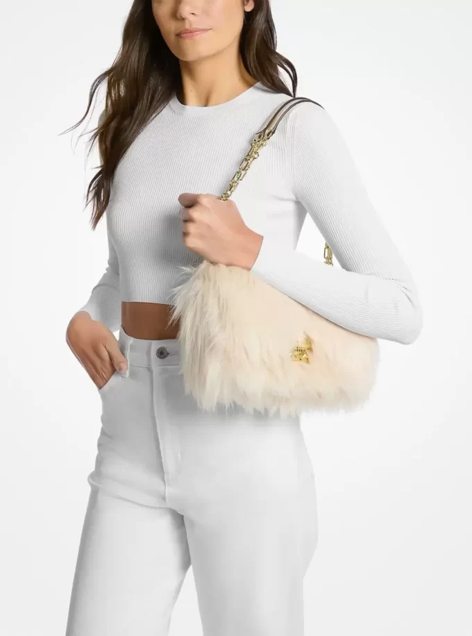 Μεγάλη τσάντα ώμου Tribeca Faux Shearling