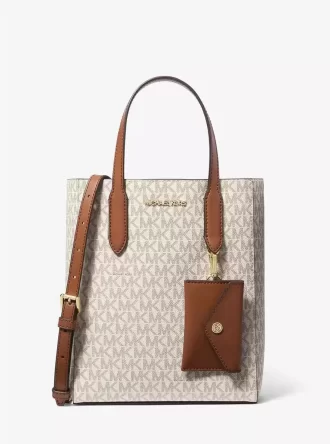 Μικρή τσάντα Vincent Signature Logo Convertible Tote με θήκη για κάρτες