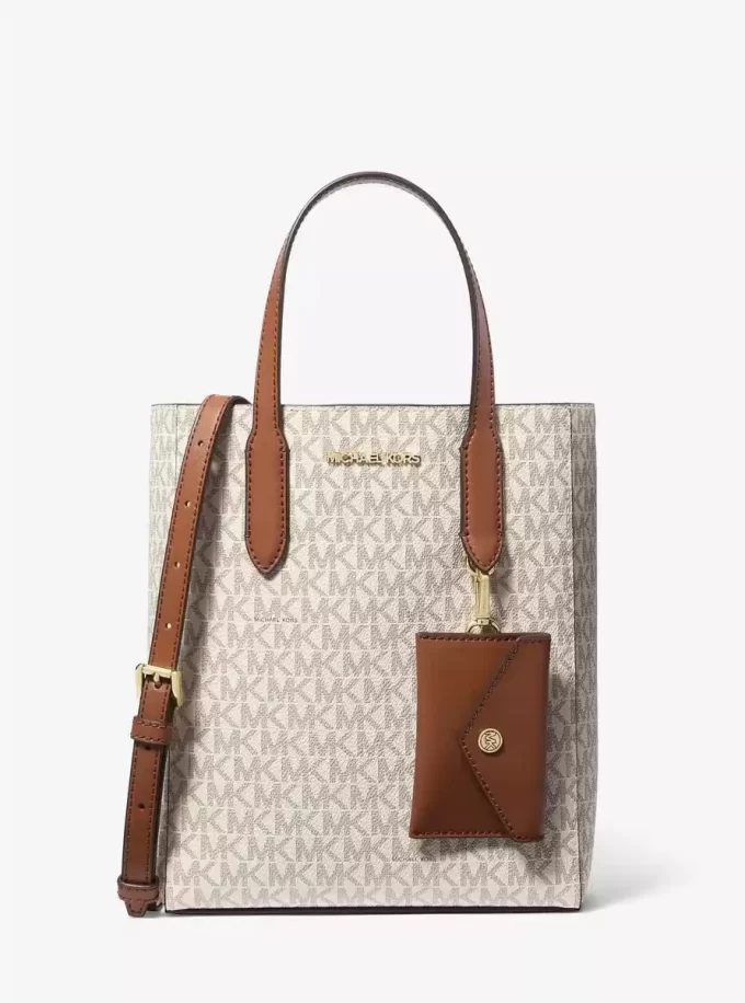 Μικρή τσάντα Vincent Signature Logo Convertible Tote με θήκη για κάρτες Μικρή τσάντα Vincent Signature Logo Convertible Tote με θήκη για κάρτες
