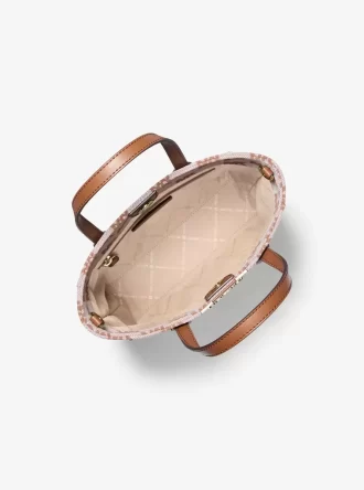 Vincent Small Logo Jacquard Μετατρέψιμη Τσάντα Tote με Θήκη για Κάρτες